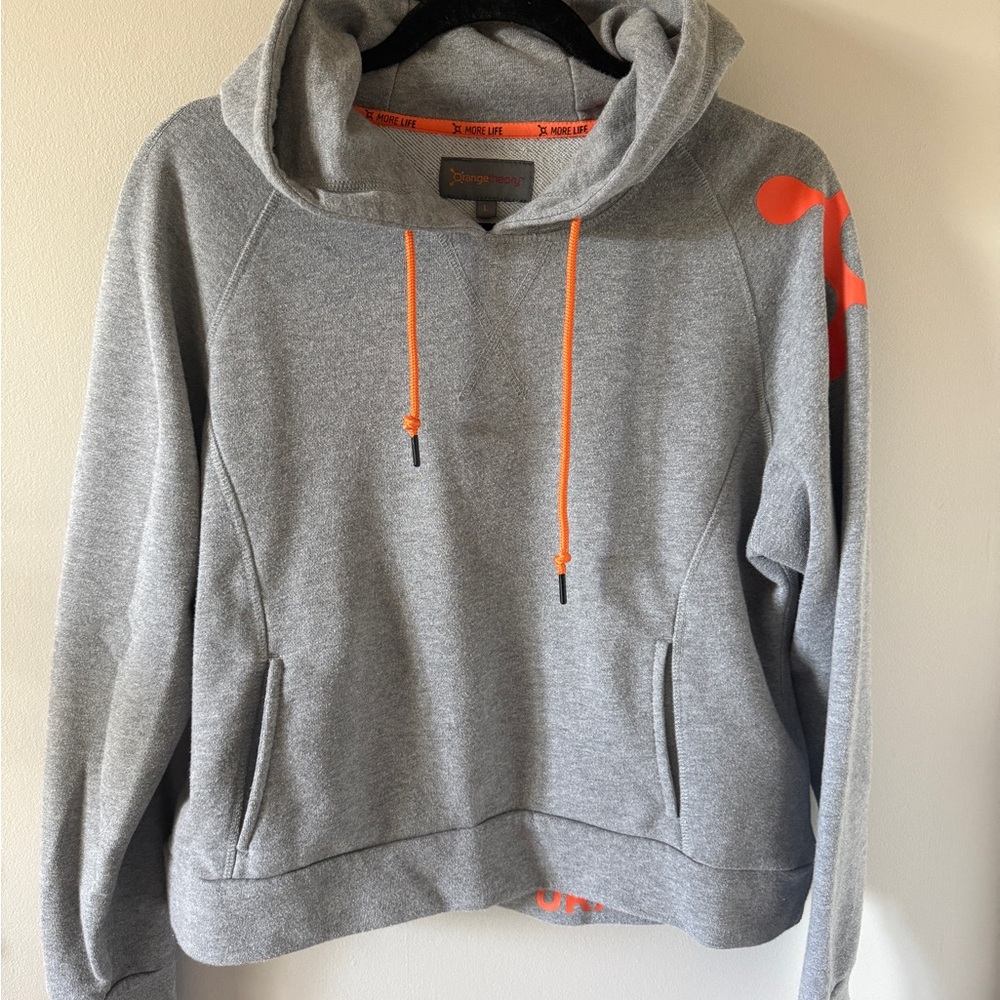 Orangetheory Gray Sweater with Orange Details